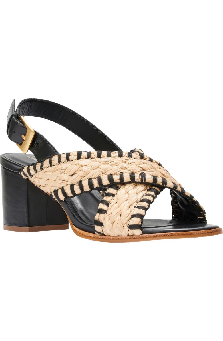 André Assous Hazel Raffia Slingback Sandal, Main, color,