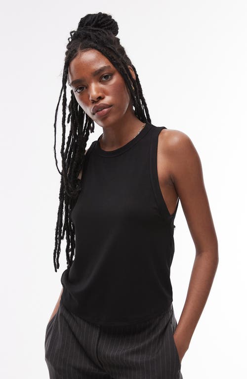 Topshop Cotton Flippy Mini Skirt With Godets In Black