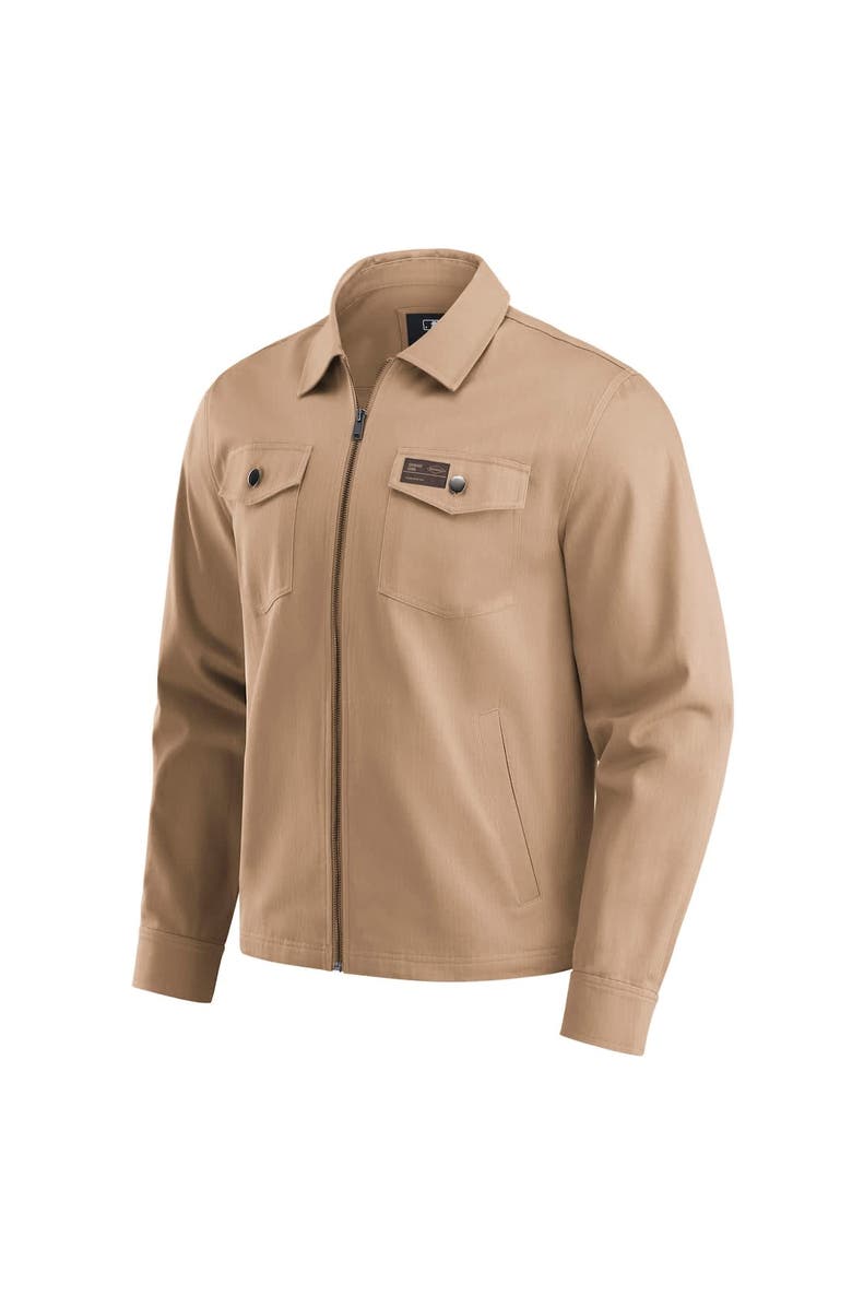 Darius Rucker Collection by Fanatics Men's Darius Rucker Collection by Fanatics  Tan Chicago Cubs Distressed Washed Full-Zip Jacket, Alternate, color, Tan