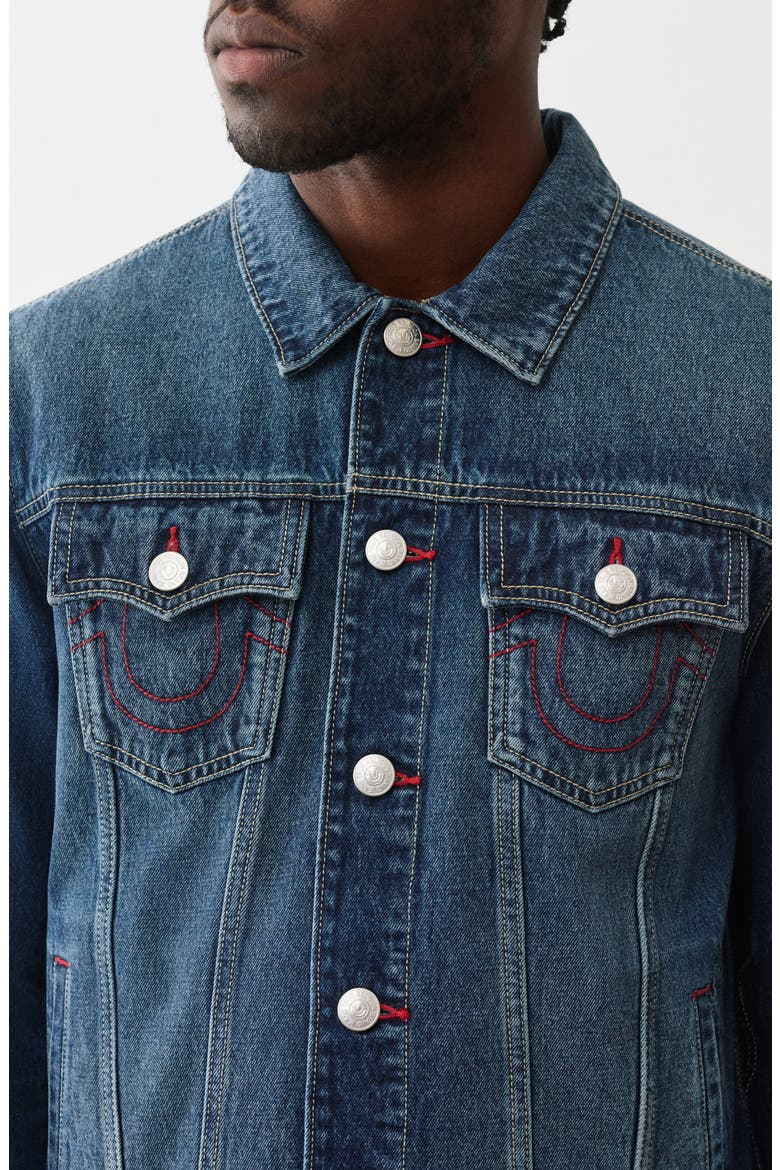 Jesse Trucker Jacket, Alternate, color, DARK FIR BALSAM WASH