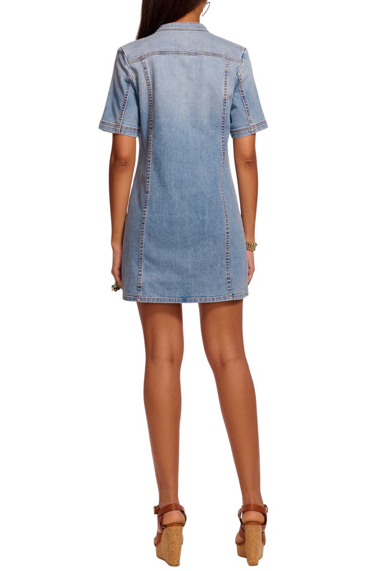 Skylar Denim Minidress, Alternate, color, LIGHT WASH