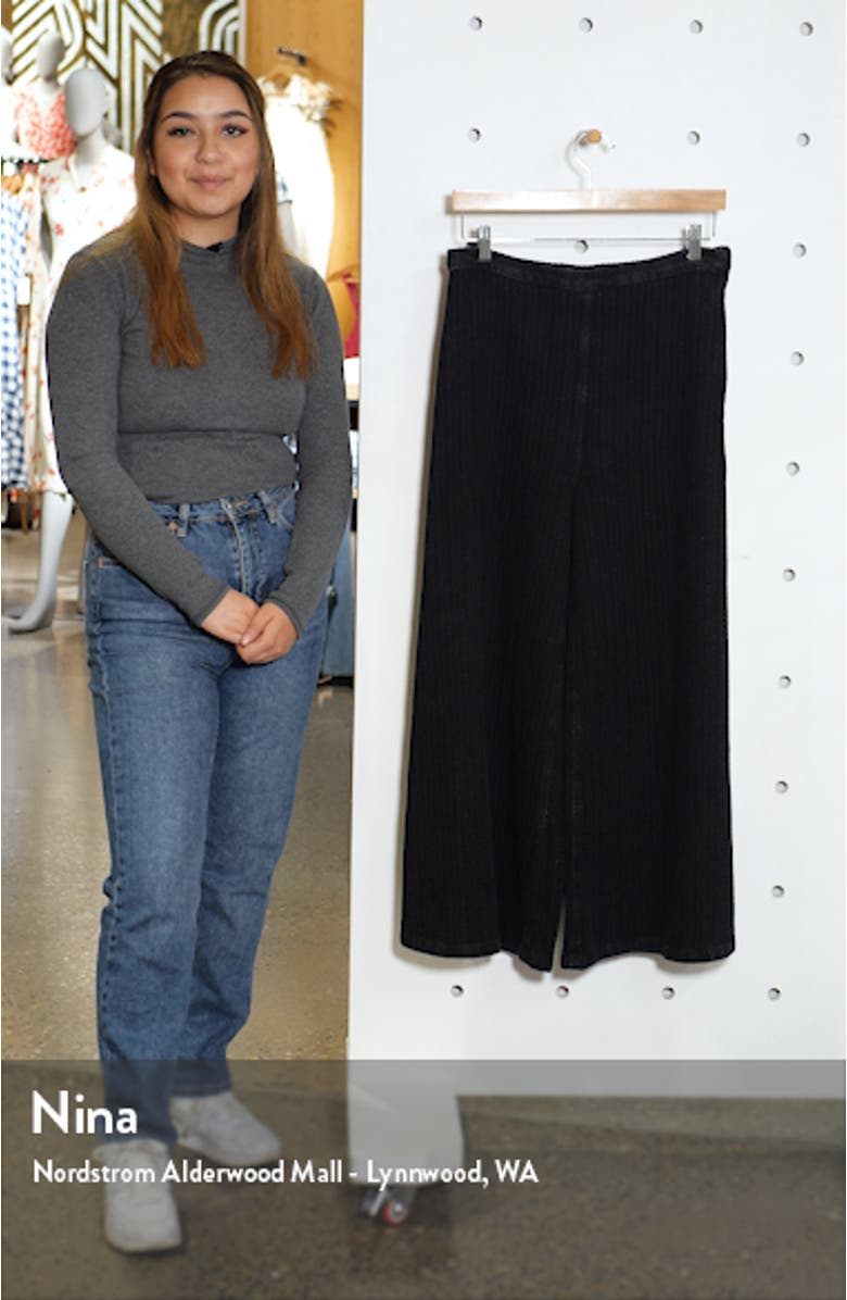 Absolute Herringbone Weave Wide Leg Pants, sales video thumbnail