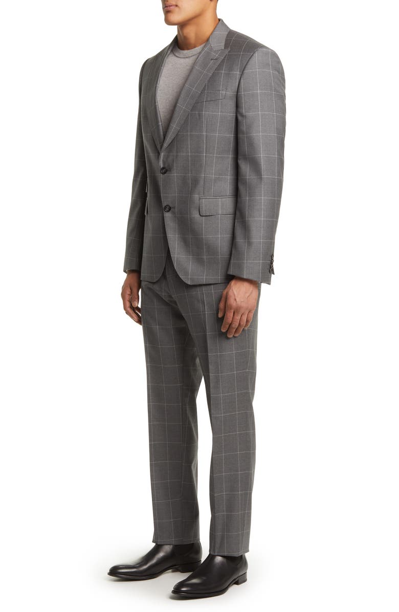 BOSS Huge Slim Fit Virgin Wool Suit, Alternate, color,