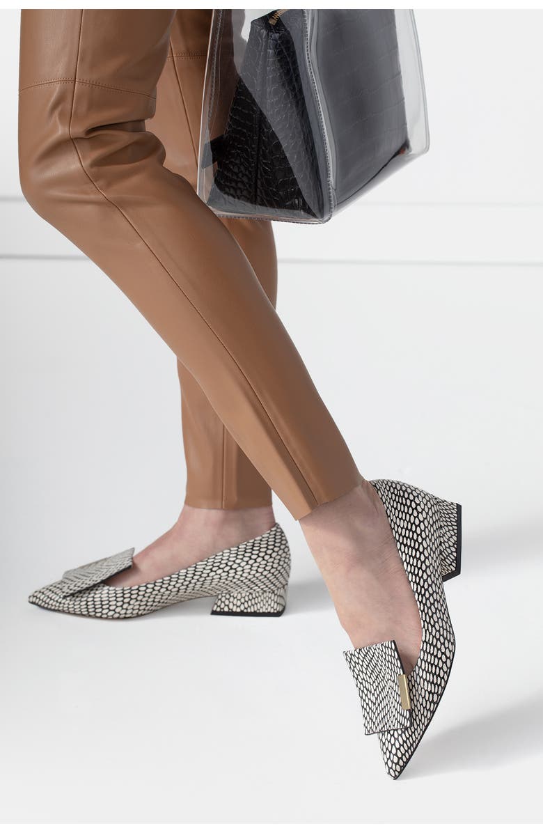 BELLS & BECKS Allegra Pointed Toe Flat, Alternate, color, Black And White