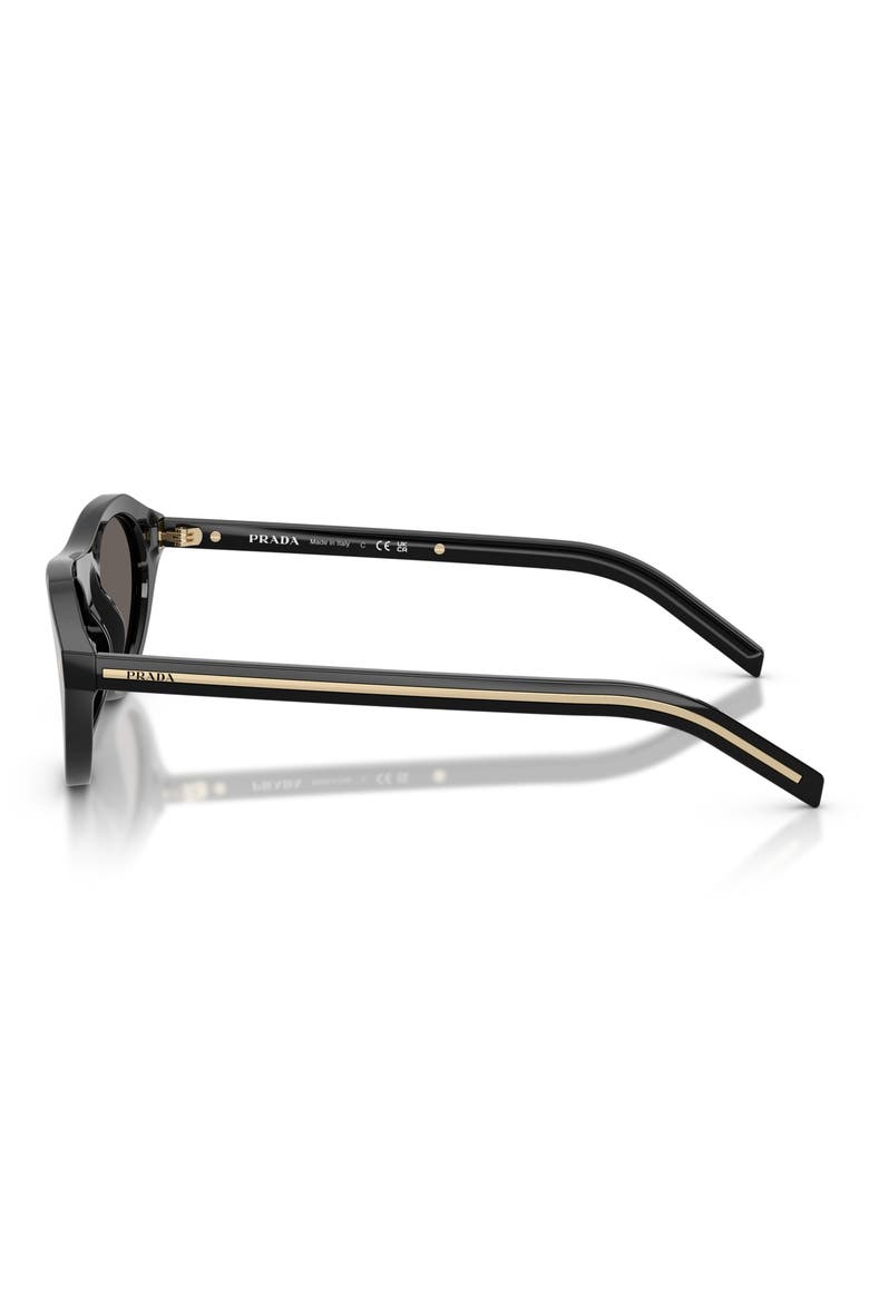 51mm Irregular Sunglasses, Alternate, color, BLACK / DARK GREY