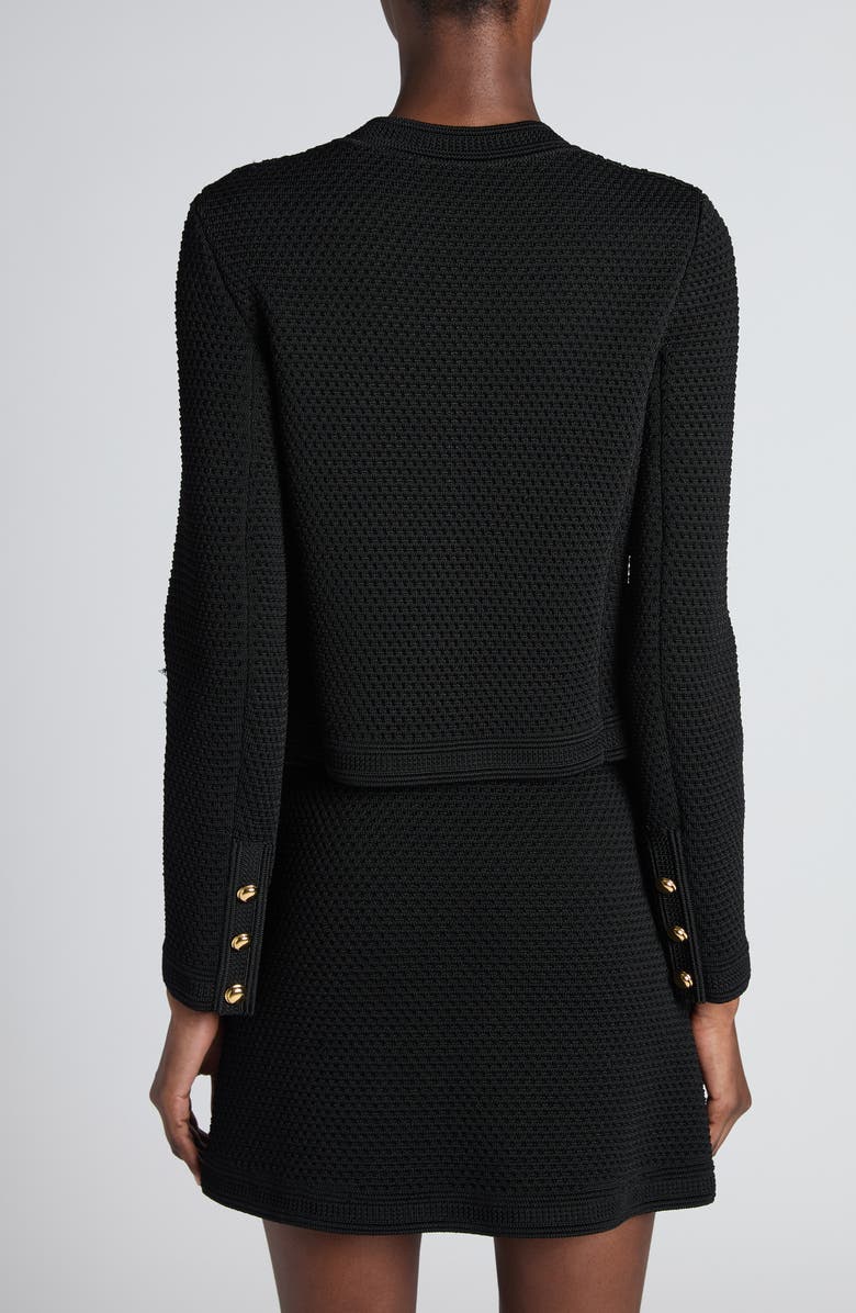 TOM FORD Compact Knit Crop Jacket, Alternate, color, Black