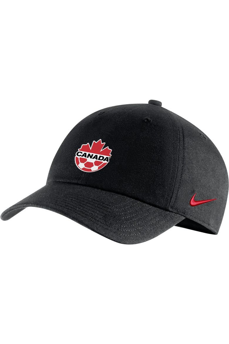 Men's Nike Black Canada Soccer Campus Adjustable Hat, Main, color, Black