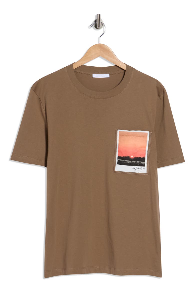 Postcard Sunset T-Shirt, Alternate, color, BROWNSTONE