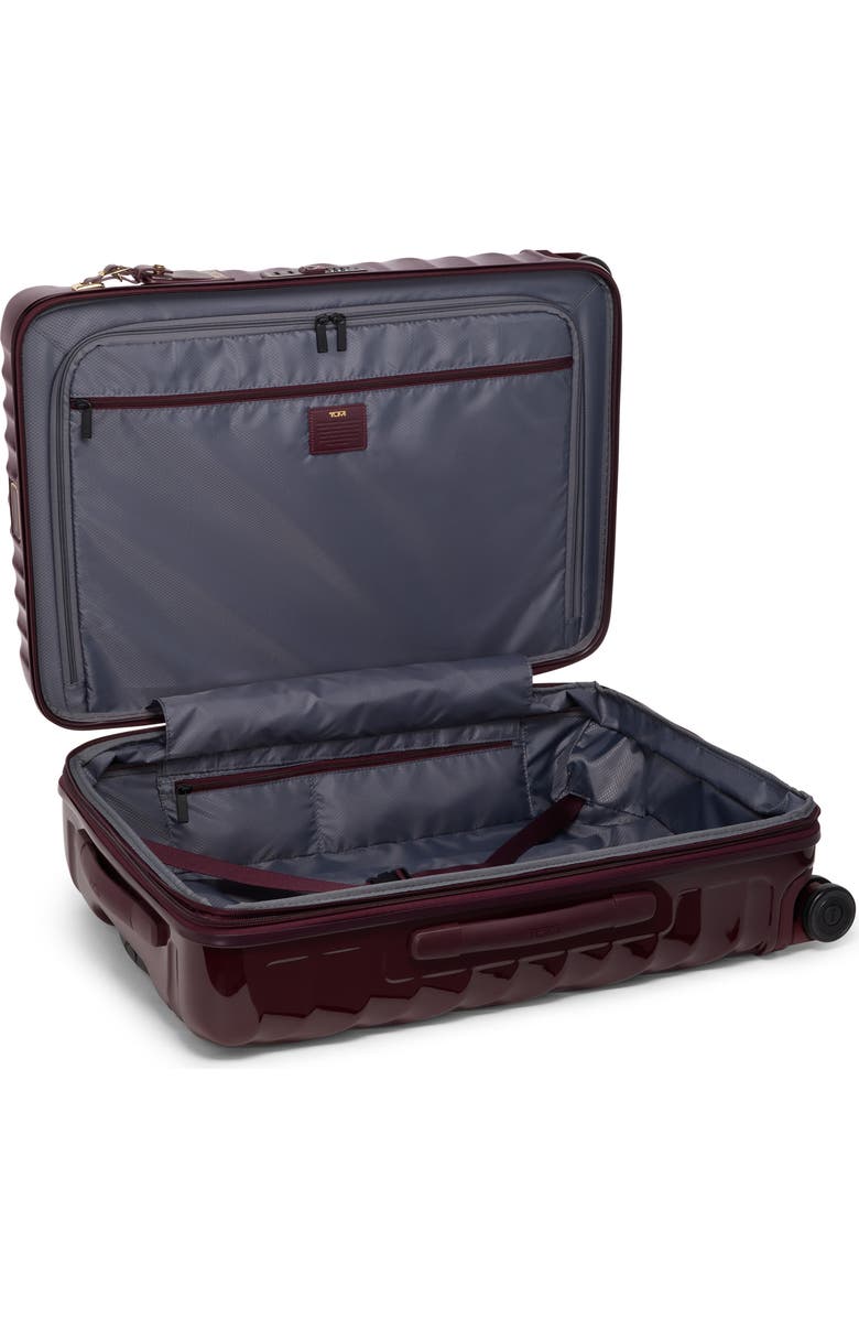TUMI 19 Degree Medium Expandable Checked Hardside Spinner Suitcase, Alternate, color, Wine
