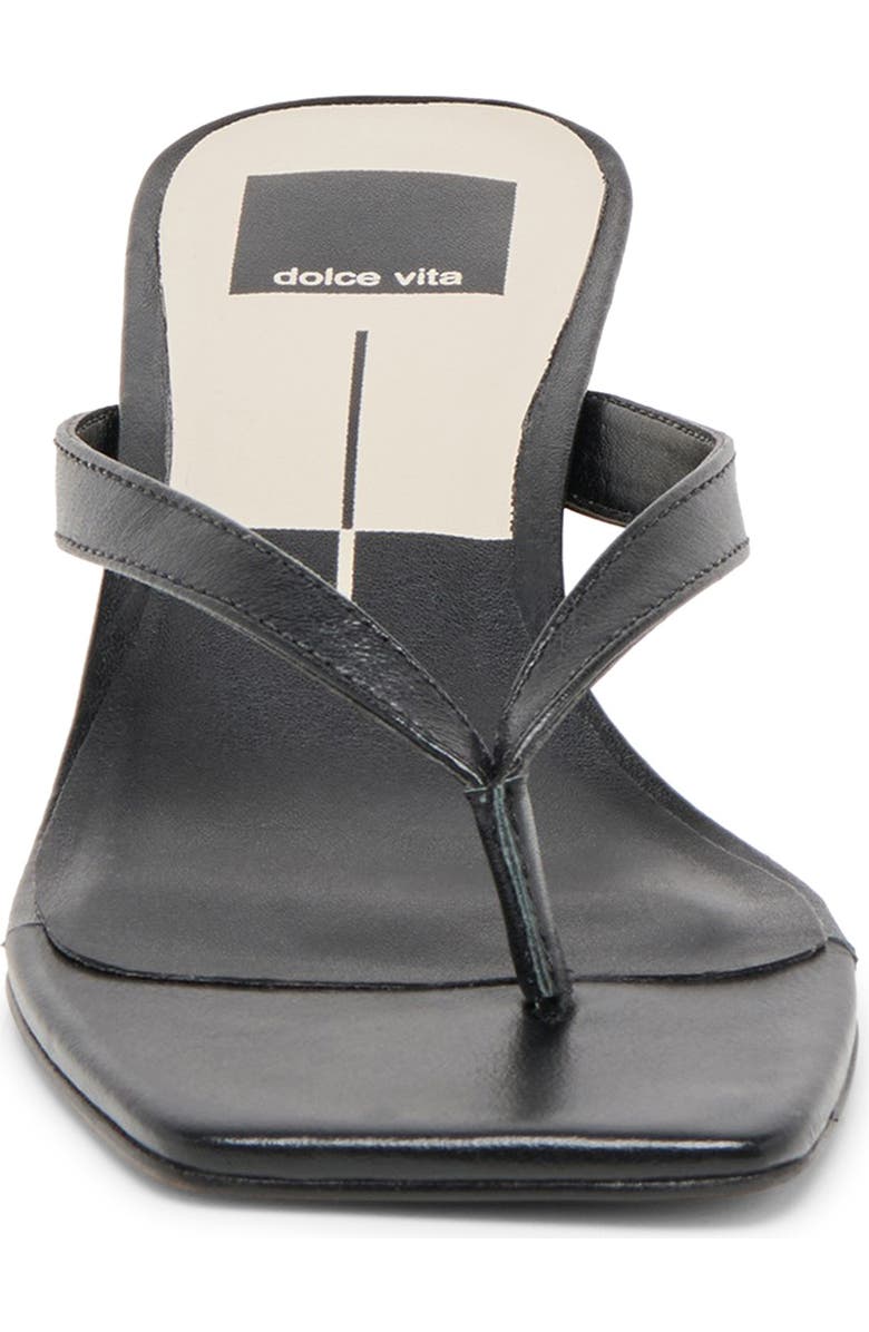 Dolce Vita Ramia Kitten Heel Flip Flop, Alternate, color, Black Leather