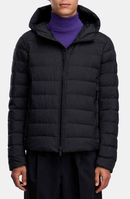 Canada Goose Crofton Water Repellent Packable 750 Fill Power Down Hooded Jacket In Black