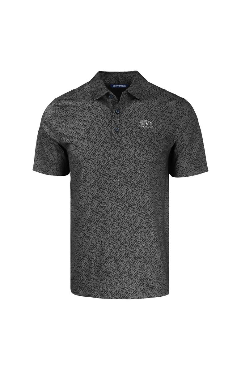 Cutter & Buck Men's Cutter & Buck  Black Ivy League Pike Eco Pebble Print Stretch Recycled Polo, Alternate, color, 
