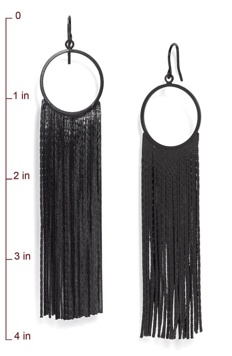 Tarnish 'Brushed Metals' Circle Drop Fringe Earrings, Alternate, color, 