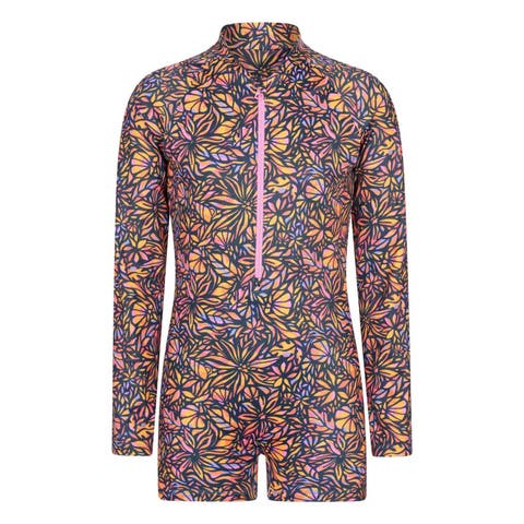 Childrens/Kids Mira Flowers Long-Sleeved Rash Guard