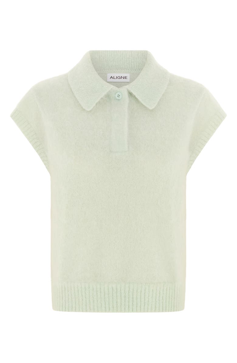 ALIGNE Lexi Polo Sweater, Alternate, color, Mint