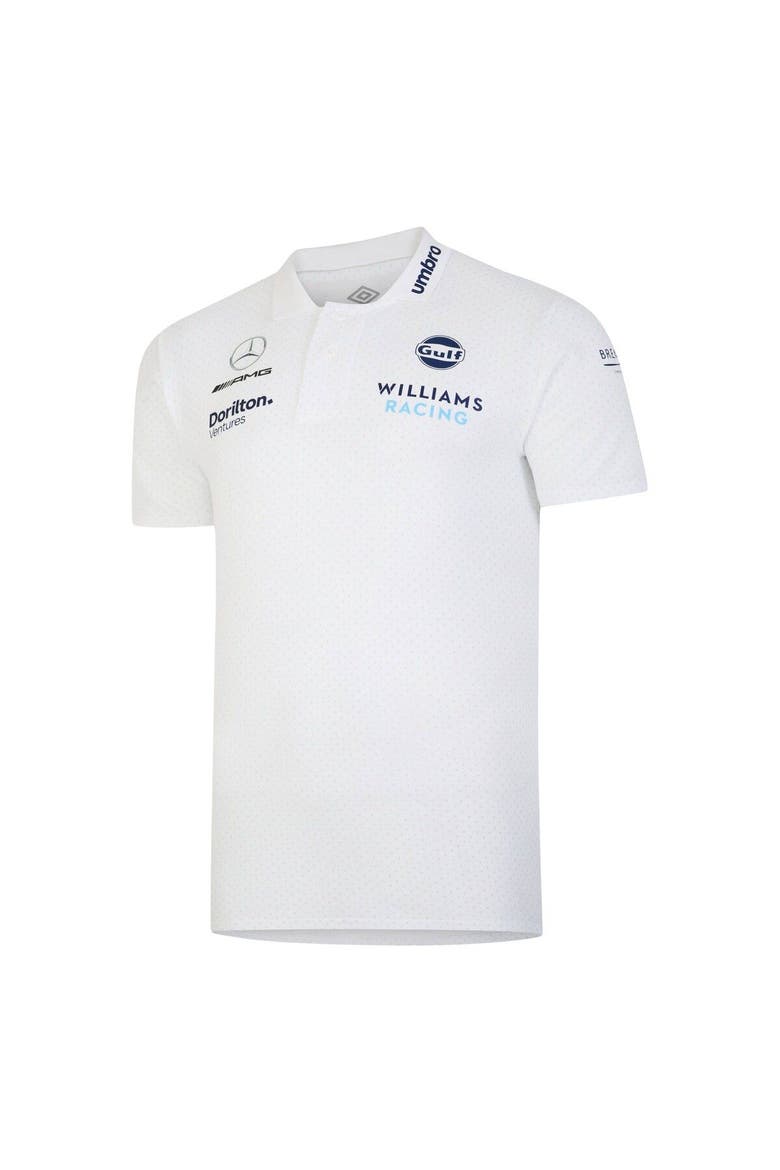 Men's Umbro  White Williams Racing CVC Media Polo, Alternate, color, White