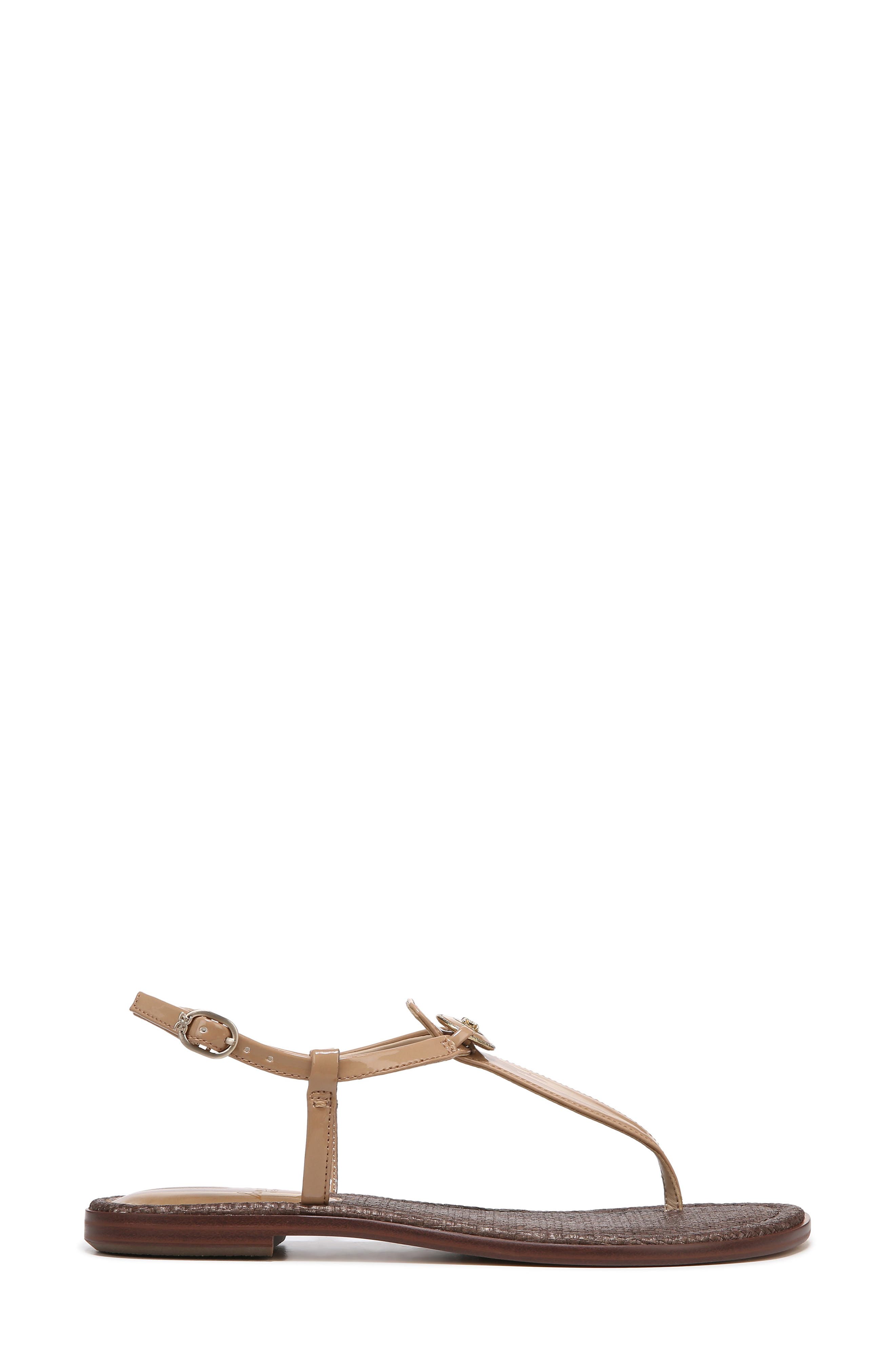 Gigi Signet Sandal, Alternate, color, ALMOND
