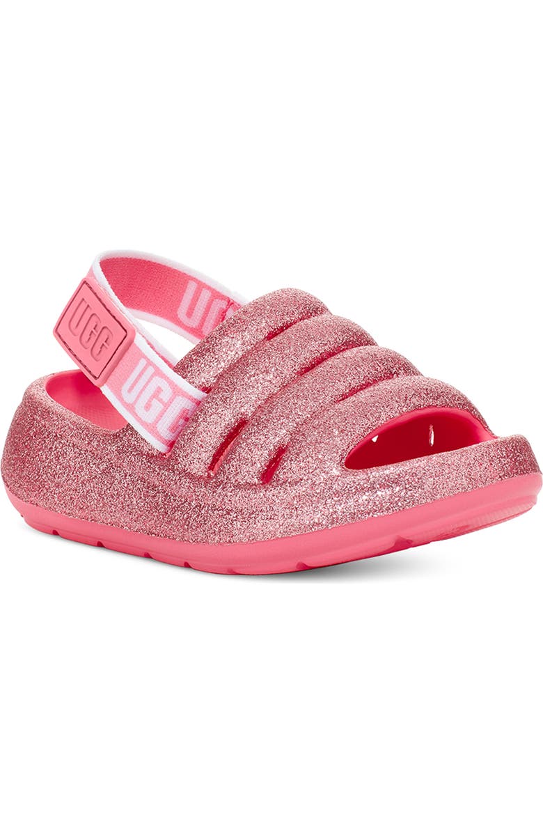 UGG<sup>®</sup> Kids' Sport Yeah Glitter Slingback Sandal, Main, color,