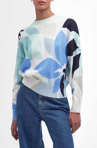 Nadia Floral Print Cotton Sweater