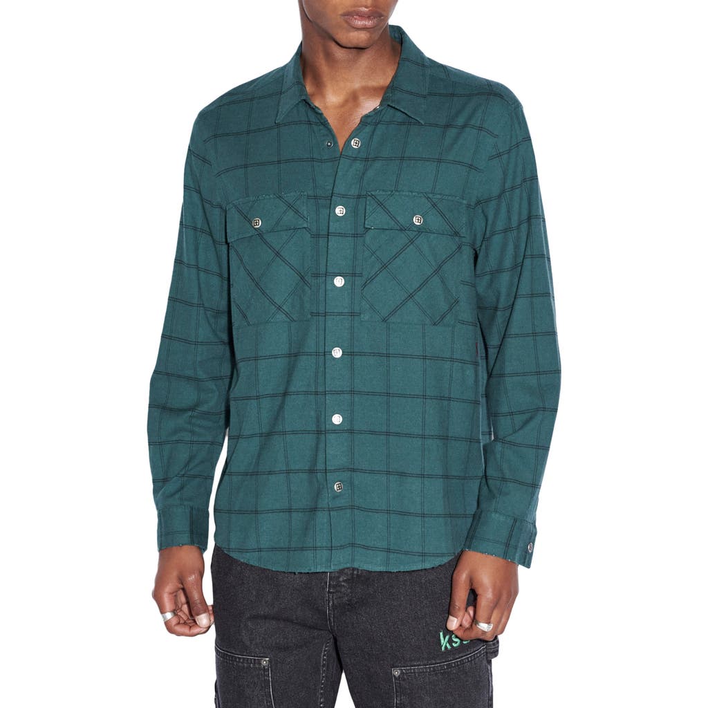 Ksubi Paradox Button-up Flannel Shirt In Green