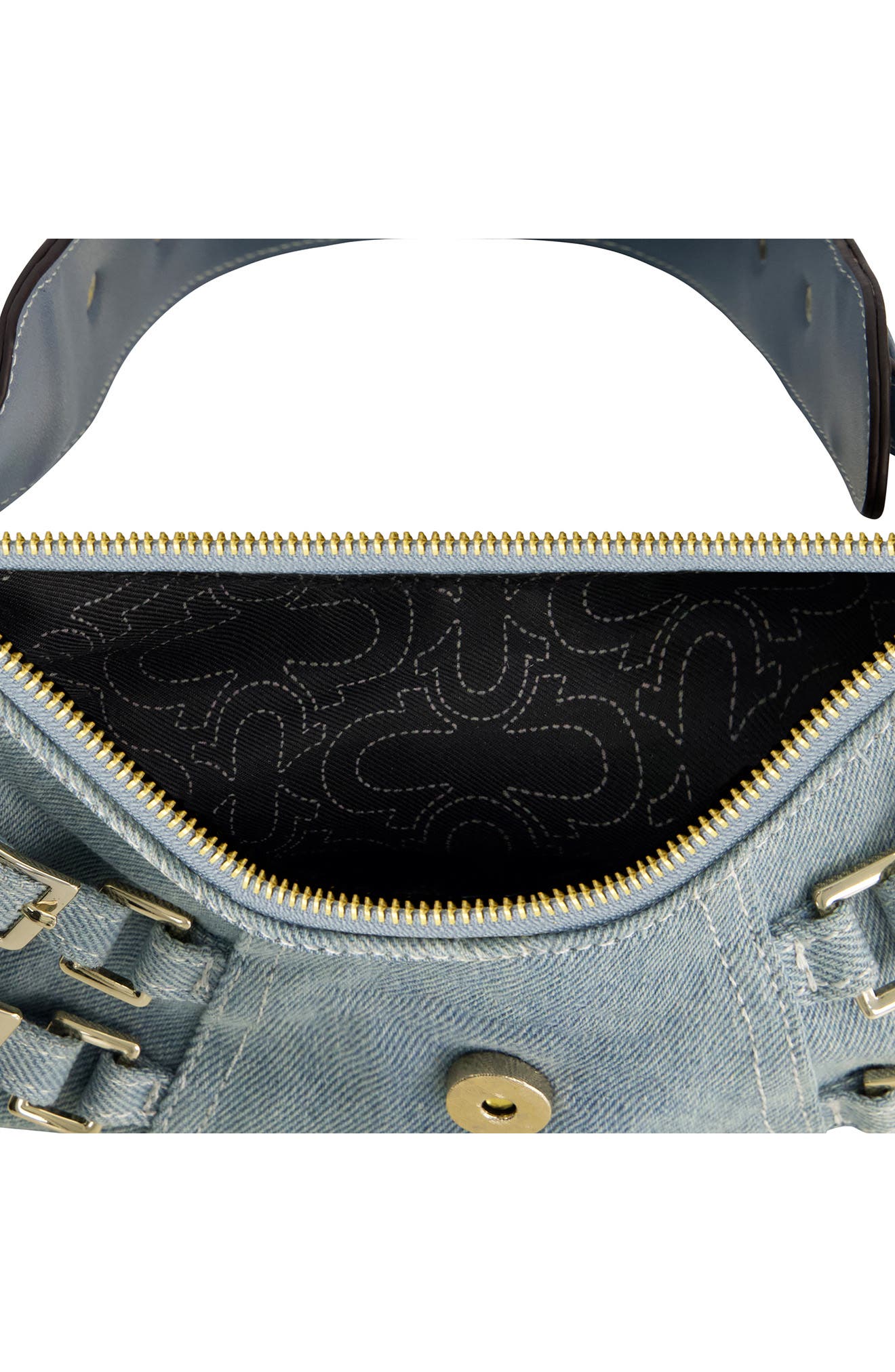 Multi-Strap Denim Shoulder Bag, Alternate, color, DENIM