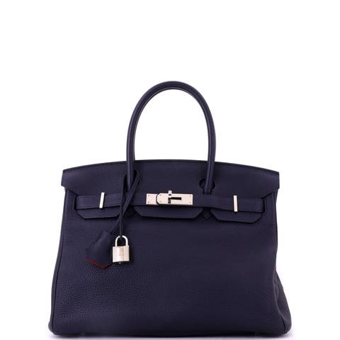 Birkin Handbag Verso Togo with Palladium Hardware 30