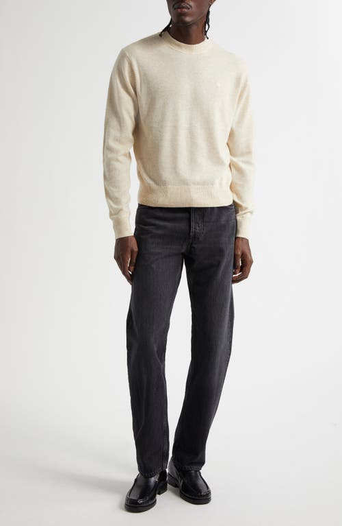 Acne Studios Wool & Yak Hair Sweater In Oatmeal Melange