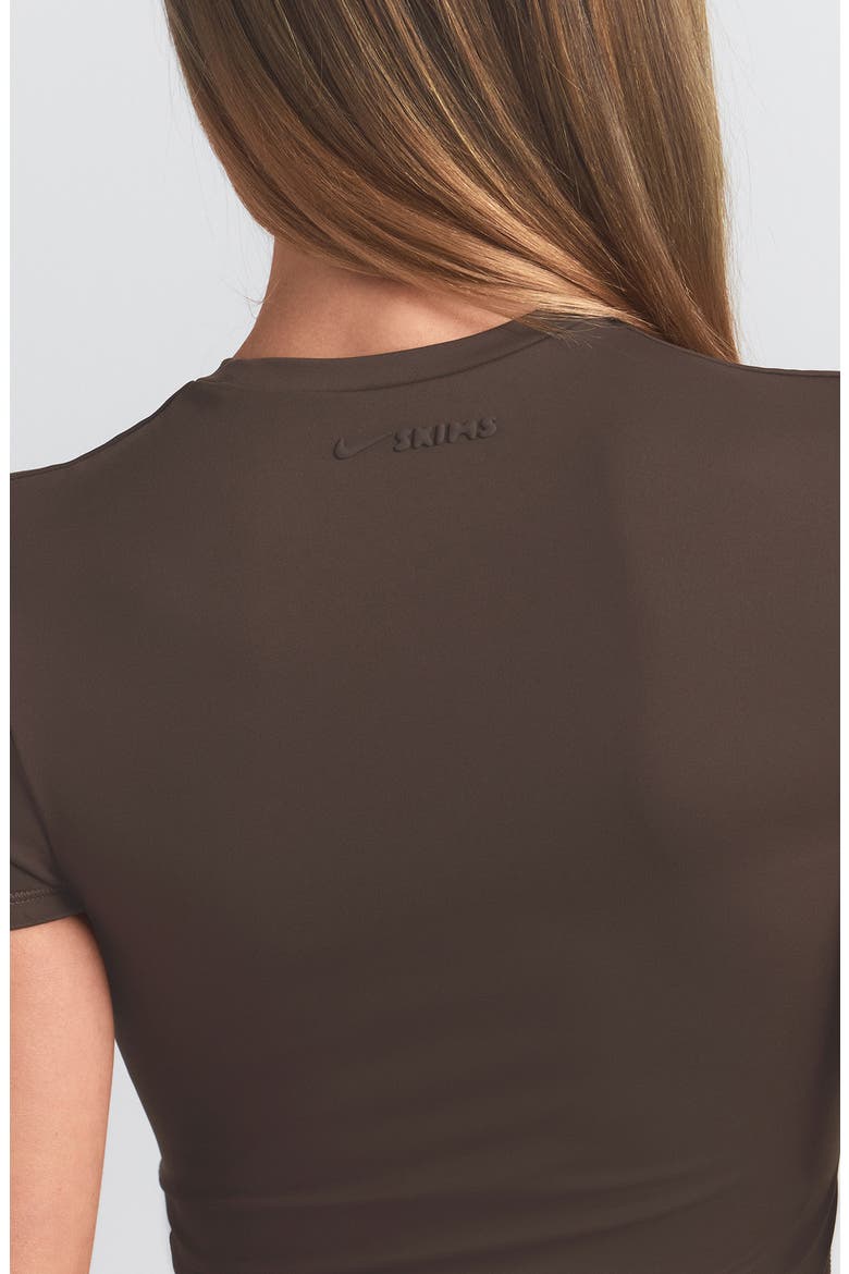 Matte Padded Baby Tee, Alternate, color, DARK SEPIA