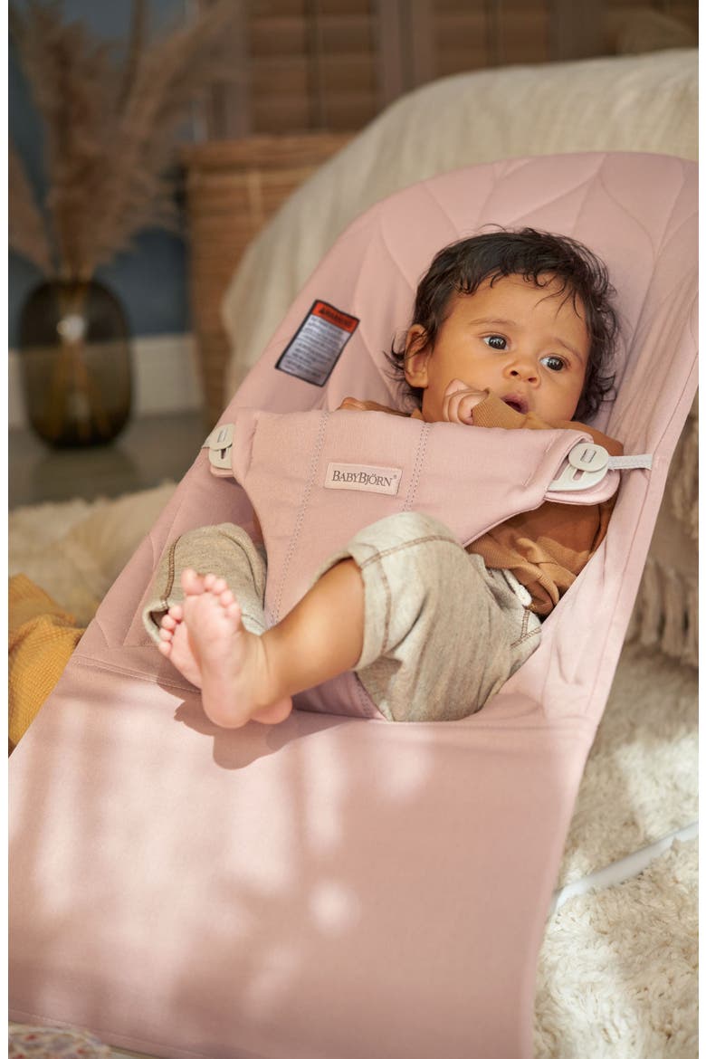 Bouncer Bliss Convertible Quilted Baby Bouncer, Alternate, color, DUSTY PINK