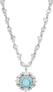 SAVVY CIE JEWELS Cubic Zirconia Pendant Necklace