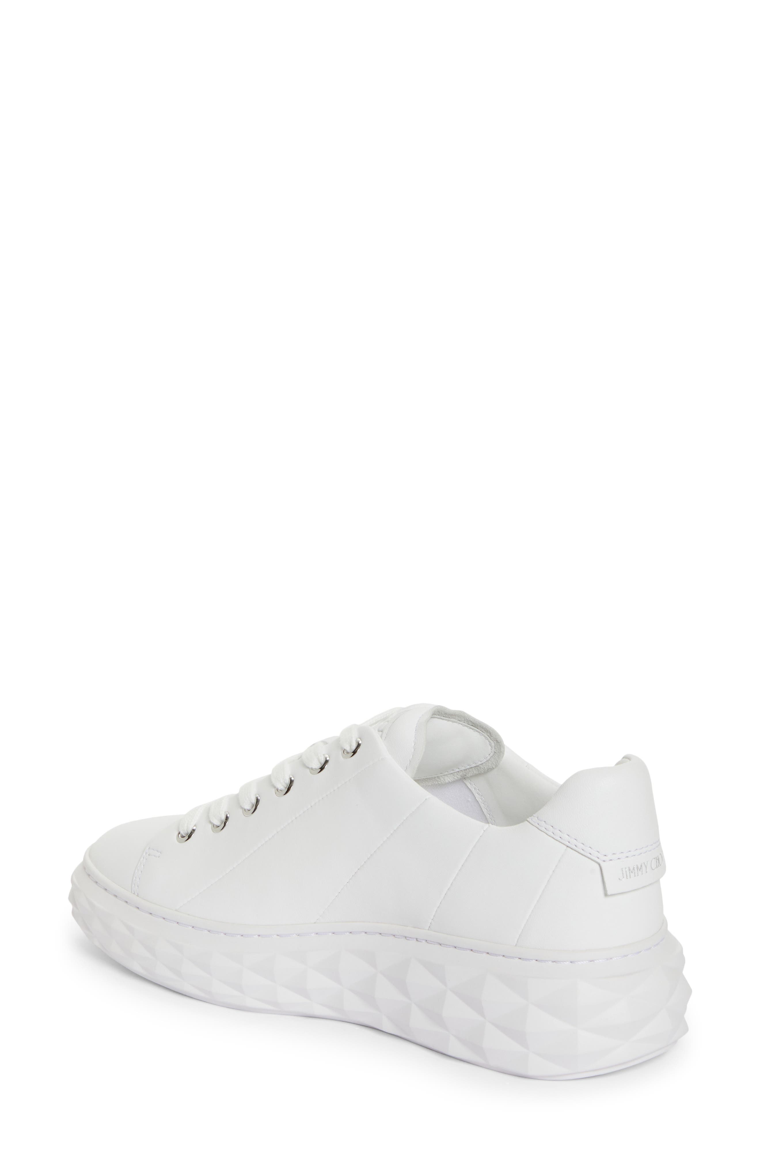 Jimmy Choo Diamond Light Maxi Platform Sneaker, Alternate, color, White/ White
