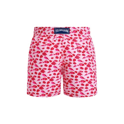 Vilebrequin Moorea Printed 5.5 Swim Trunks In Pivoine