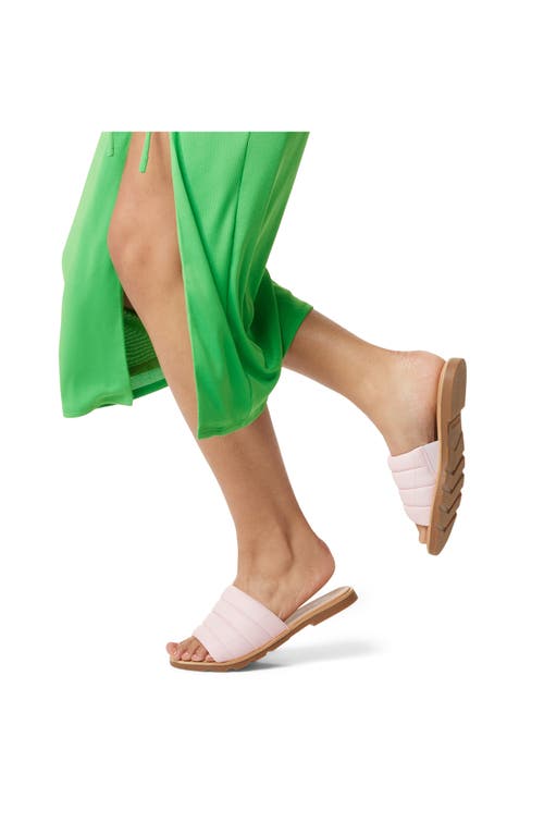 Sorel Ella Iii Quilted Puff Slide Sandal In Whitened Pink/gum 2