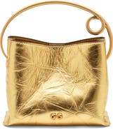 Cult Gaia Lalli Metallic Leather Top Handle Bag