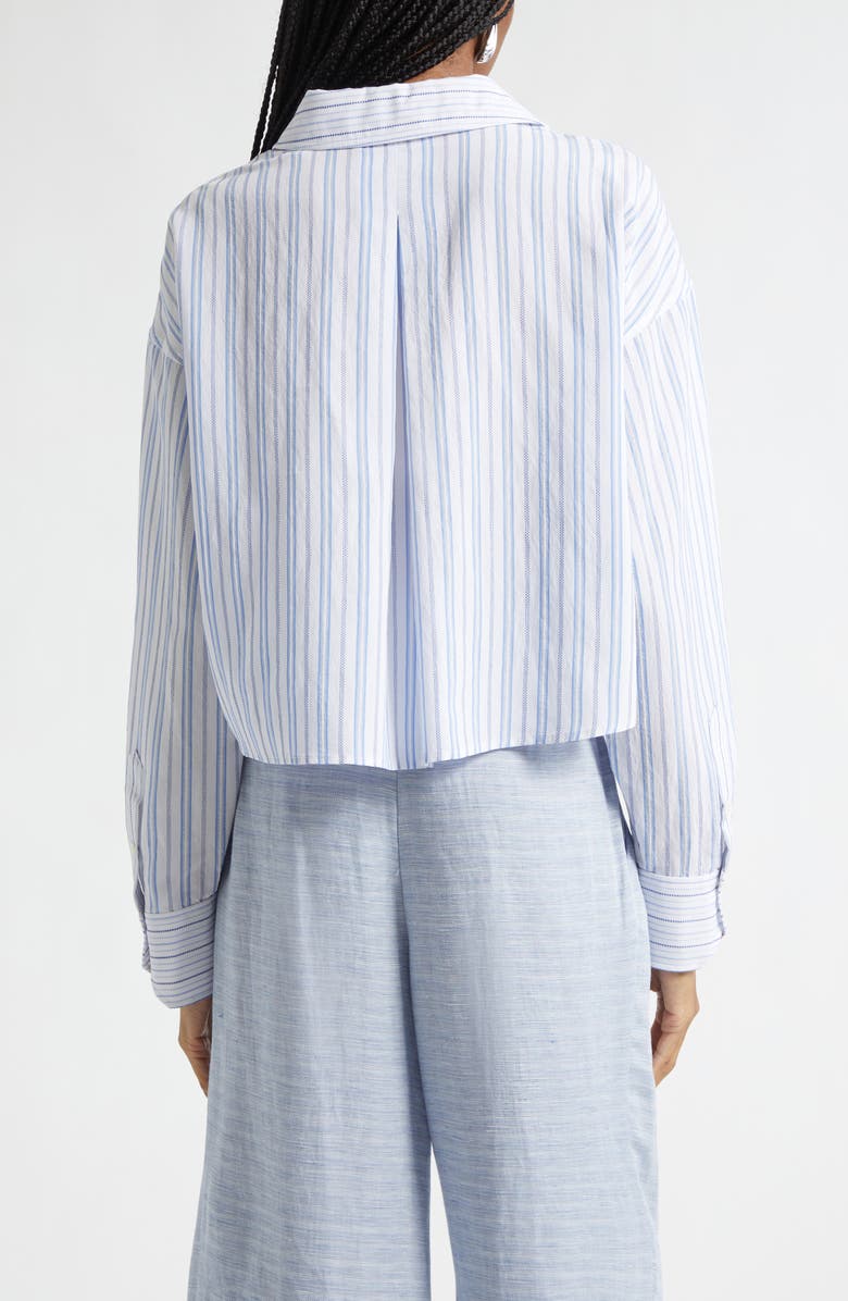 Ramy Brook Marnie Stripe Shirt, Alternate, color, Blue Stripe Combo