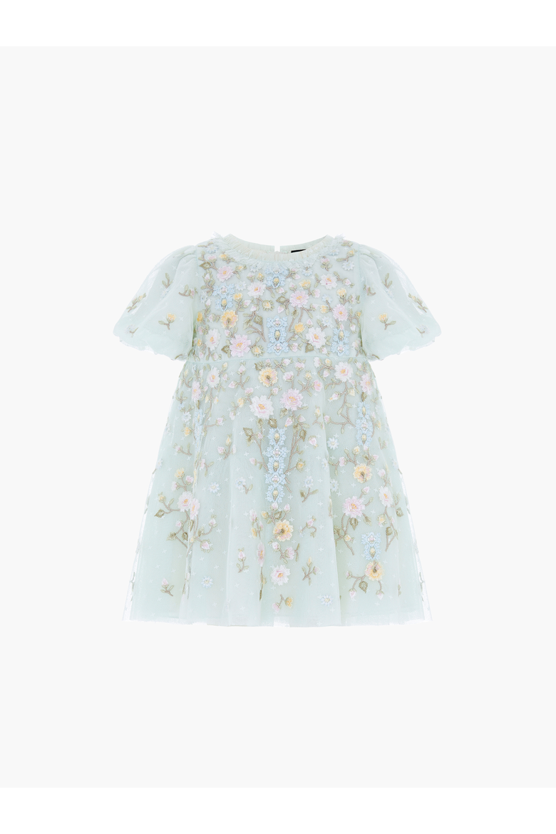 Kids' Garden Rose Dress, Alternate, color, Sea Mist/Pastel Blue