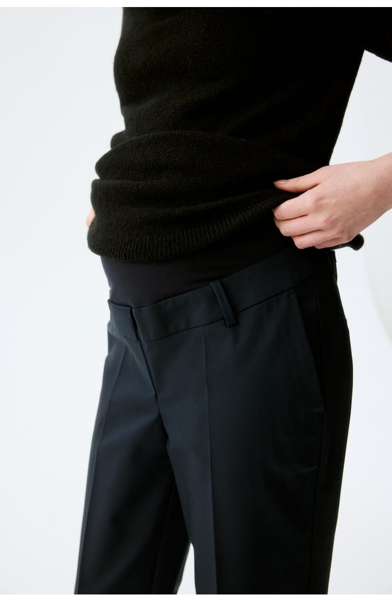 H&M Mama Cigarette Trousers, Alternate, color, Navy Blue