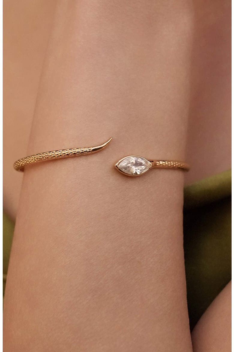 Serpent Elegance Cuff Bracelet, Alternate, color, GOLD