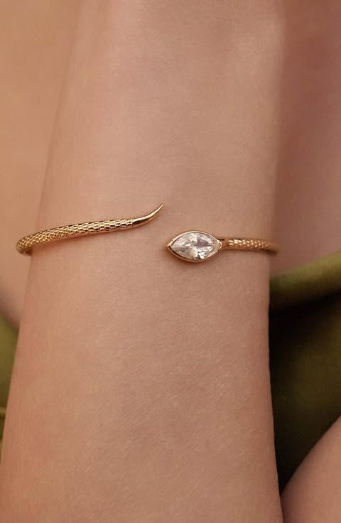 Serpent Elegance Cuff Bracelet