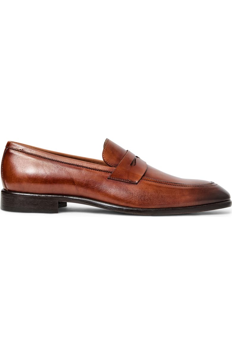 Bruno Magli Verona Apron Toe Penny Loafer, Alternate, color, Cognac
