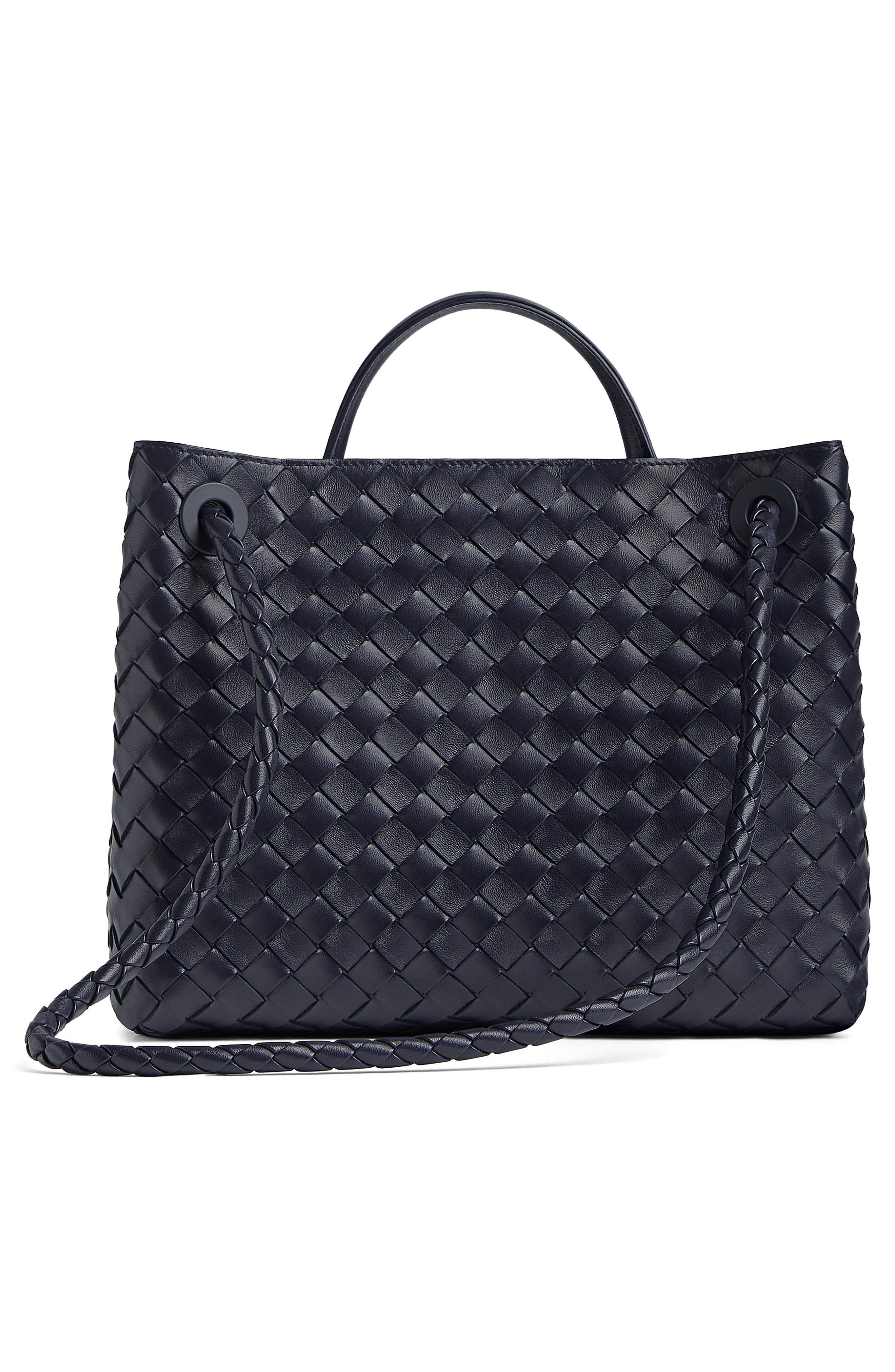 Medium Andiamo Intrecciato Shoulder Bag, Alternate, color, 4181 NOCTURNAL