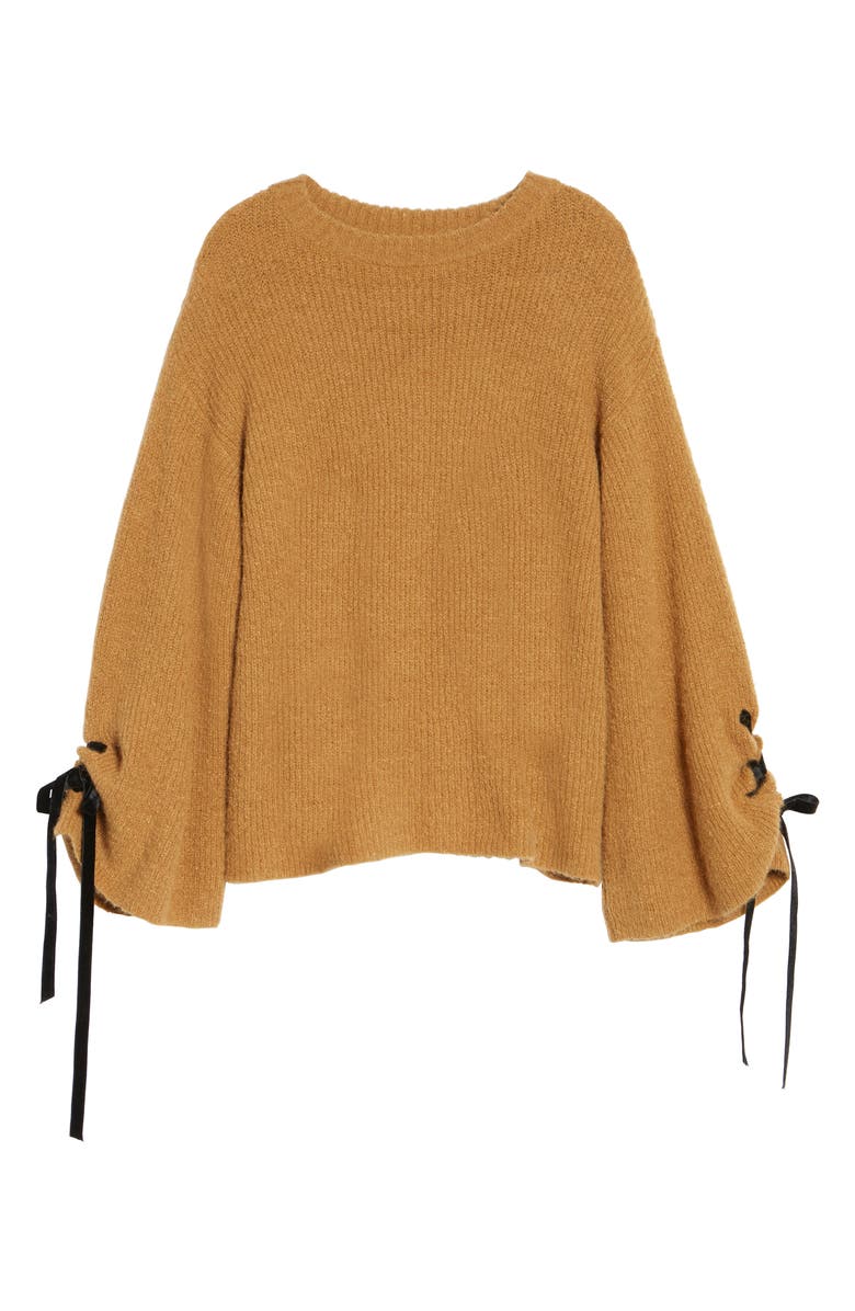 BP. Lace-Up Sleeve Sweater, Alternate, color, 