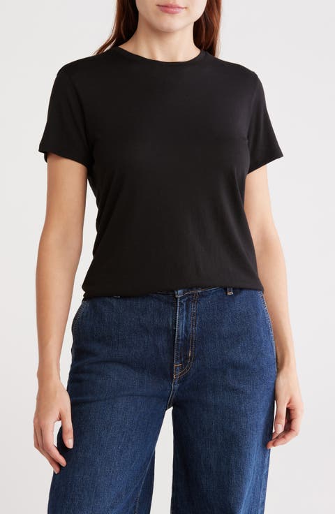 Crew Neck Shirttail T-Shirt