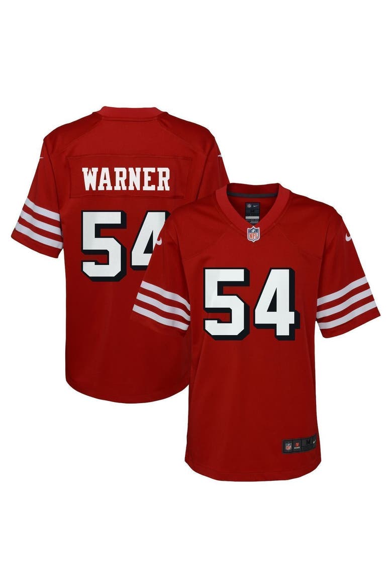Youth Nike Fred Warner Scarlet San Francisco 49ers Alternate Game Jersey, Main, color, SCARLET