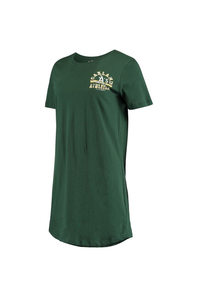 Women's 5th & Ocean by New Era Green Oakland Athletics Tee Dress, Alternate, color, Green