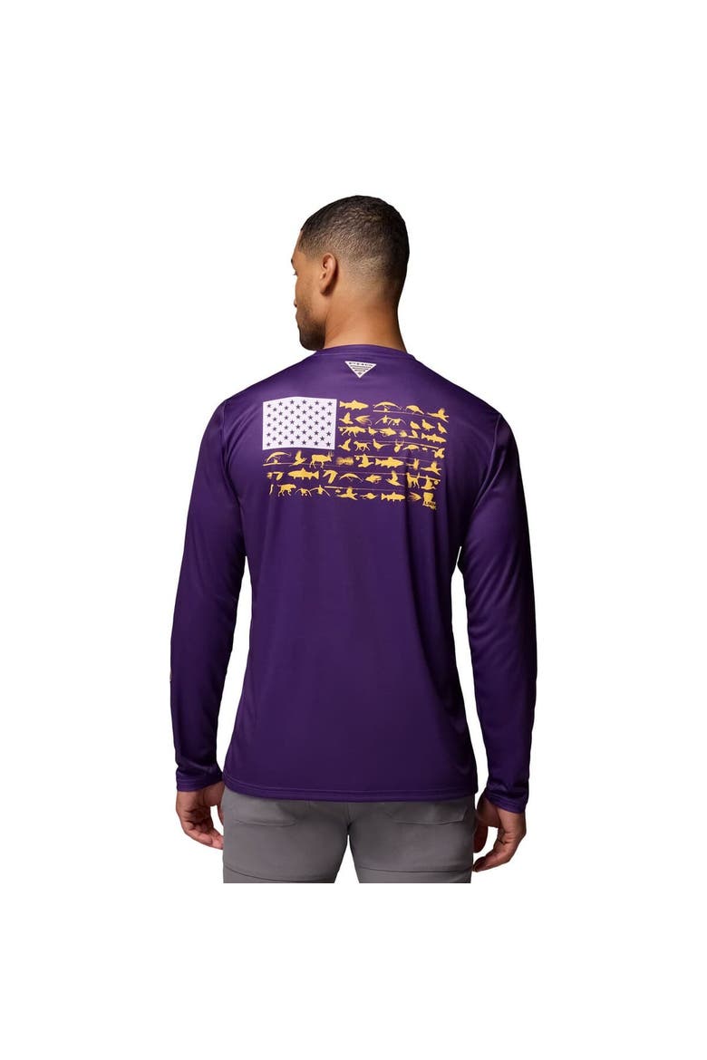 Men's Columbia  Purple LSU Tigers PHG Terminal Shot Long Sleeve T-Shirt, Alternate, color, Purple