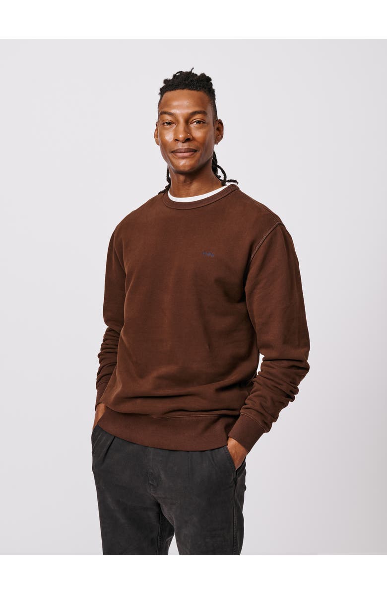 Aubin Vestry Crew Neck Sweatshirt, Main, color, Chocolate