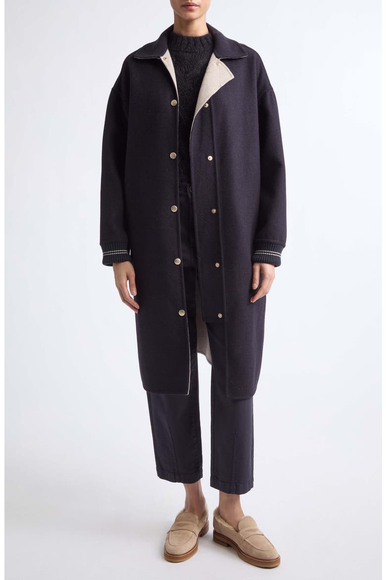 Long Wool Bomber Coat, Alternate, color, 177-92 AMETHYST GR