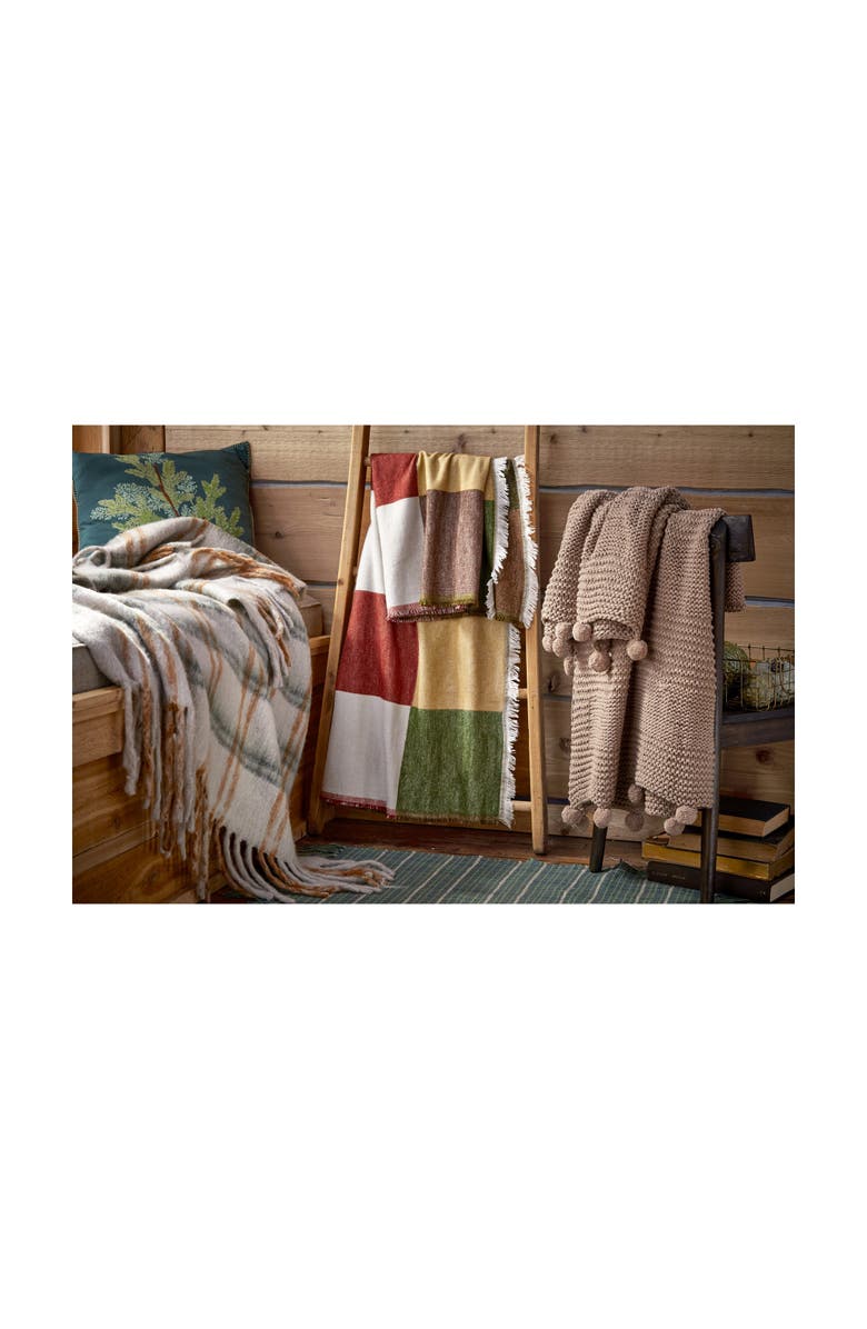tag Warm Wishes Multicolor Check Throw Blanket Cozy Acrylic, Alternate, color, Multicolored