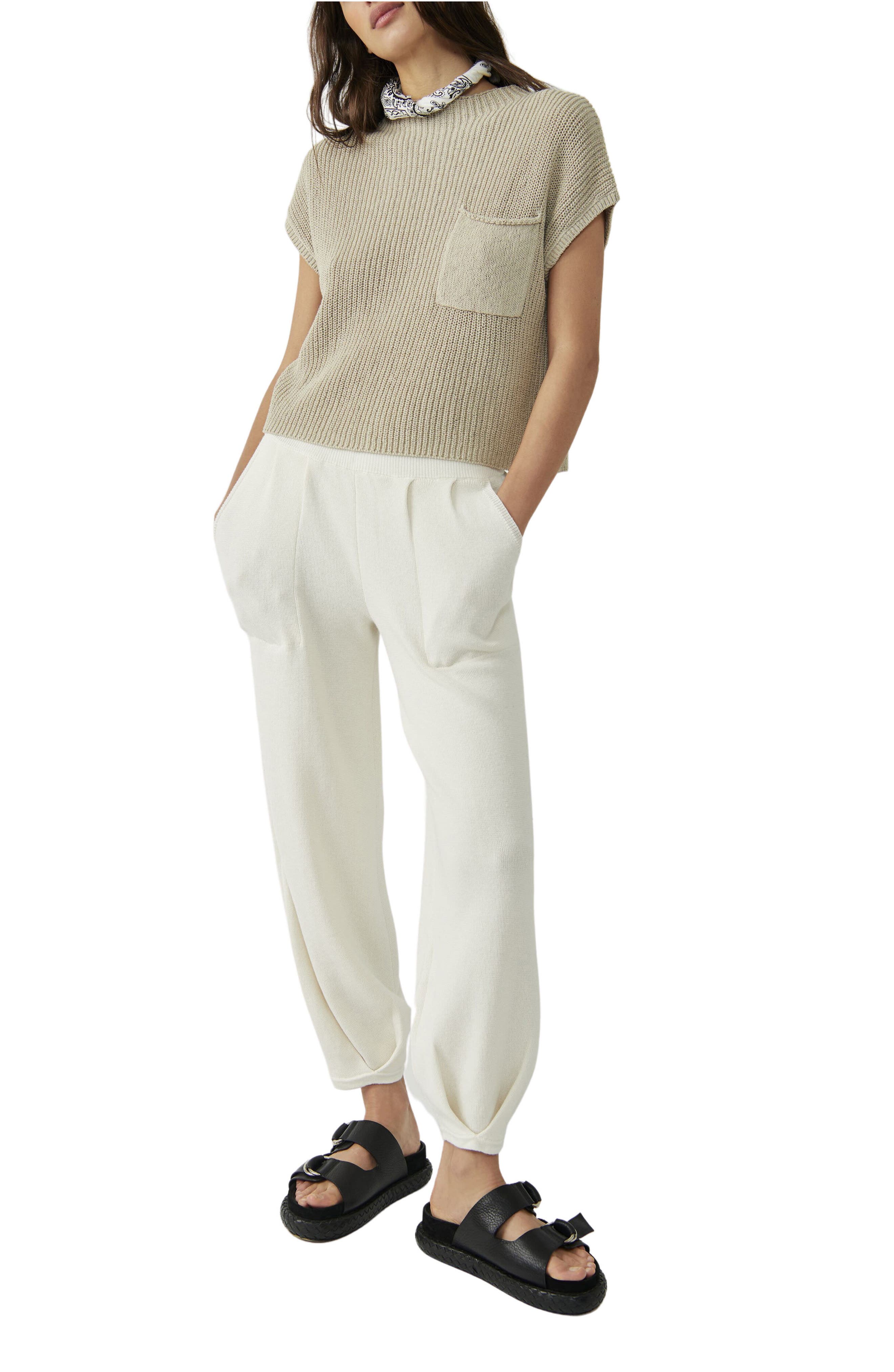 Free People Free-est Freya Short Sleeve Sweater & Pants Set